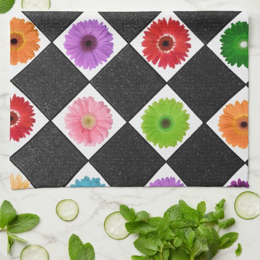 Girly Kleurrijke Daisy Theedoek (Gevouwen)