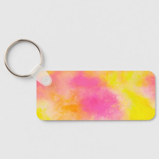 Girly Kleurrijke Gradiënt Lichtgevende Vreugde + N Sleutelhanger (Achterkant)