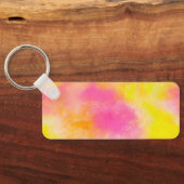 Girly Kleurrijke Gradiënt Lichtgevende Vreugde + N Sleutelhanger (Achterkant)