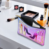 Girly Kleurrijke Roze Mode Makeup Holder Etui