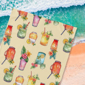 Girly Kleurrijke Waterverf Cocktail Pattern Strandlaken