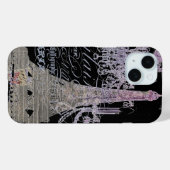 Girly  kroonluchter Paris Eiffeltoren Case-Mate iPhone Case (Achterkant (horizontaal))