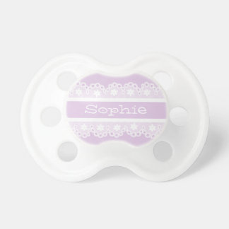Girly Lace Personalized Pacifier Speen