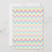 Girly Lace Waterverf Chevron Pink Bow Sweet 16 Kaart (Achterkant)