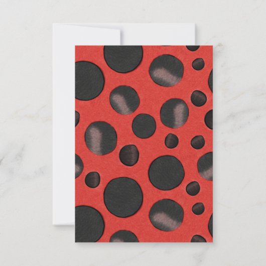 Girly Ladybug 1st Birthday Party Bedankkaart (Achterkant)