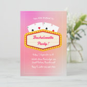 girly Las Vegas roze vrijgezellenfeest weekend Kaart (Staand voorkant)