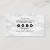 Girly Lashes Makeup Artist Paars Floral Visitekaartje (Achterkant)