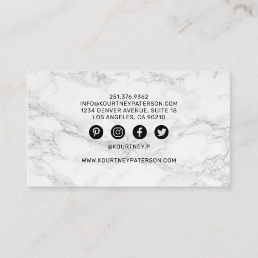 Girly Lashes Makeup Artist Paars Floral Visitekaartje (Achterkant)