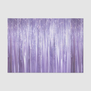 Girly Lavendel Paarse Glam Tinsel Stripes Tissuepapier