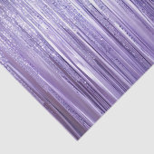Girly Lavendel Paarse Glam Tinsel Stripes Tissuepapier (Detail)
