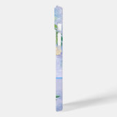 Girly Lavender Blue Waterverf Floral Name Initiaal Case-Mate iPhone Case (Achterkant / Links)