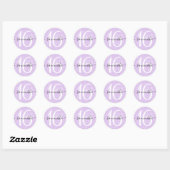 Girly Lavender Faux Glitter Personalized 16 Ronde Sticker (Vel)