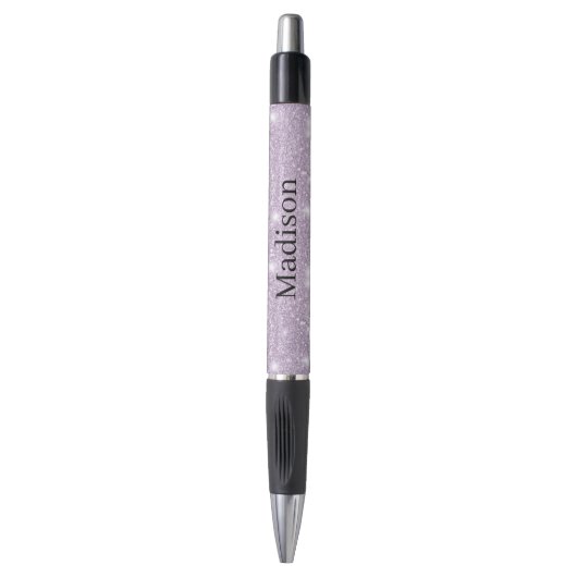 Girly Lavender Faux Glitter Sparkle Pen (Voorkant Verticaal)