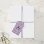 Girly Lavender Glitter Sparkle Birthday Cadeaulabel (Met Touw)