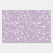Girly Lavender Glitter Sparkle Birthday Inpakpapier Vel (Voorkant)