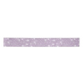 Girly Lavender Glitter Sparkle Birthday Satijnen Lint (Voorkant)