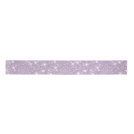 Girly Lavender Glitter Sparkle Birthday Satijnen Lint