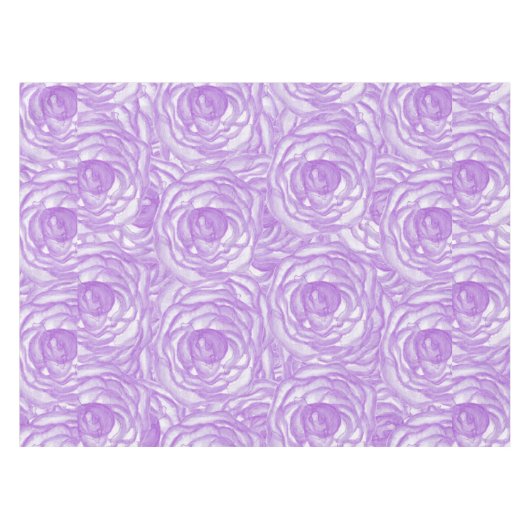 Girly Lavender Hand Painted Waterverf Rozen Tafelkleed (Voorkant (Horizontaal))