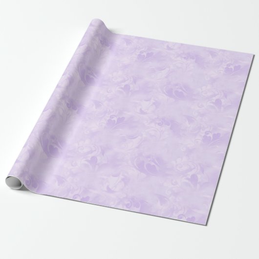 Girly Lavender Paars Pattern Cadeaupapier (Uitgerold)