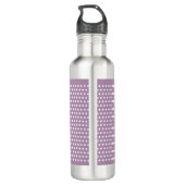Girly Lavender Paars Polka Dots Monogram en naam Waterfles (Achterkant)