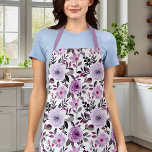 Girly Lavender Paarse Rozen Waterverf Floral Schort<br><div class="desc">Girly Lavender Paarse Rozen Waterverf Floral Schort</div>