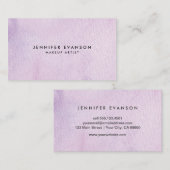 Girly Lavender Pink Waterverf Designer Visitekaartje (Voorkant / Achterkant)