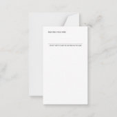 Girly Law of Attraction Blank Abundance Check Notitiekaartje (Achterkant)