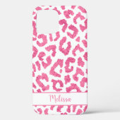 Girly Leopard Animal Print Pattern gepersonaliseer Case-Mate iPhone Case (Achterkant)
