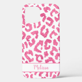 Girly Leopard Animal Print Pattern gepersonaliseer Case-Mate iPhone Case