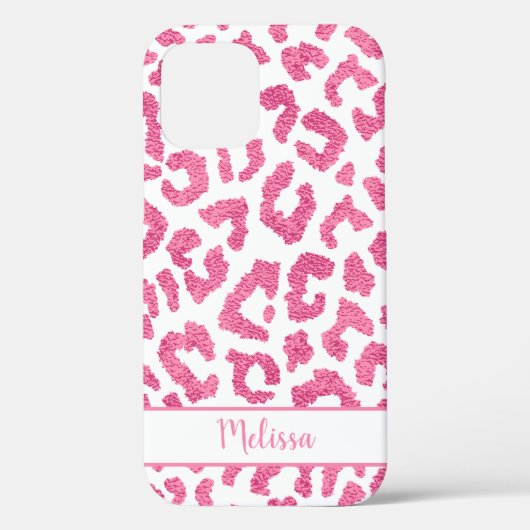 Girly Leopard Animal Print Pattern gepersonaliseer Case-Mate iPhone Case (Achterkant)