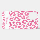 Girly Leopard Animal Print Pattern gepersonaliseer Case-Mate iPhone Case (Achterkant (horizontaal))
