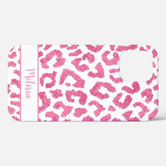 Girly Leopard Animal Print Pattern gepersonaliseer Case-Mate iPhone Case (Achterkant (horizontaal))