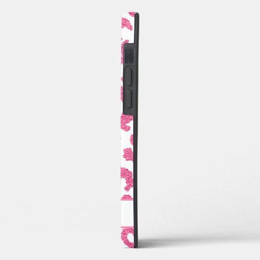 Girly Leopard Animal Print Pattern gepersonaliseer Case-Mate iPhone Case (Achterkant / Links)