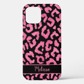 Girly Leopard Animal Print Pattern gepersonaliseer Case-Mate iPhone Case (Achterkant)