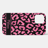 Girly Leopard Animal Print Pattern gepersonaliseer Case-Mate iPhone Case (Achterkant (horizontaal))