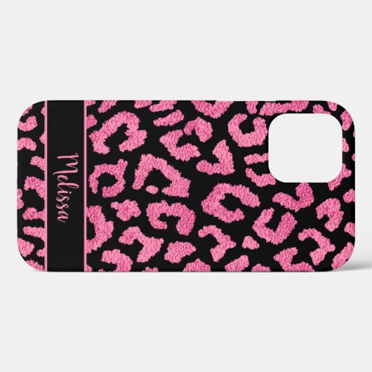 Girly Leopard Animal Print Pattern gepersonaliseer Case-Mate iPhone Case (Achterkant (horizontaal))
