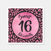 Girly Leopard Birthday Party Servet (Voorkant)