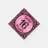 Girly Leopard Birthday Party Servet (Hoek)