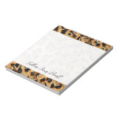 Girly Leopard Gold Sparkles Liefde Notitieblok (Linkerzijde)