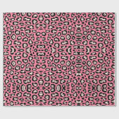 Girly leopard print blush roze hot pink vrouwelijk cadeaupapier (Vlak)