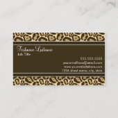 Girly Leopard Salon Visitekaartjes (Achterkant)