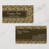 Girly Leopard Salon Visitekaartjes (Voorkant / Achterkant)