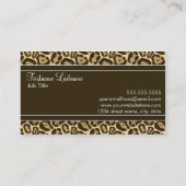 Girly Leopard Salon Visitekaartjes (Achterkant)