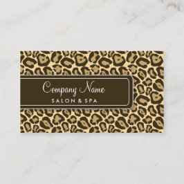 Girly Leopard Salon Visitekaartjes