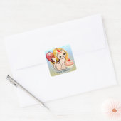 Girly Leuk Kat Gelukkige Verjaardag Stickers (Envelop)