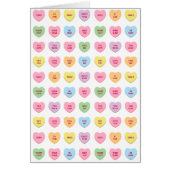 Girly leuke leuke aangepaste gesprek harten kaart (Voorkant)