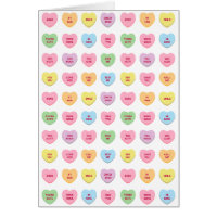 Girly leuke leuke aangepaste gesprek harten kaart