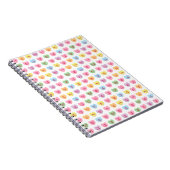 Girly leuke leuke aangepaste gesprek harten patroo notitieboek (Rechterzijde)