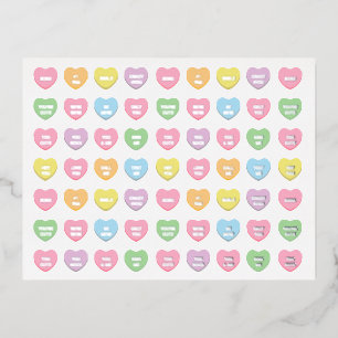 Girly leuke leuke leuke aangepaste conversatie sno folie feestdagen briefkaart