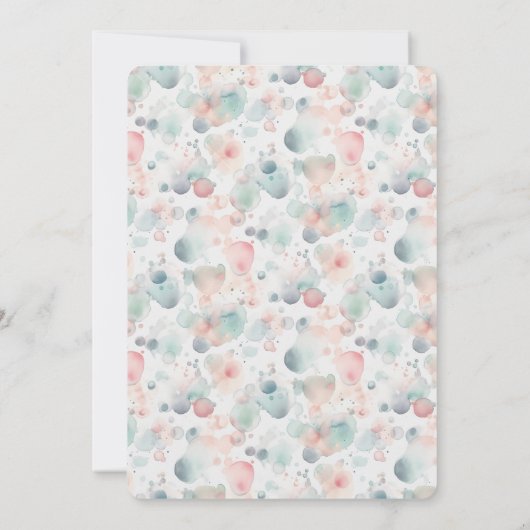 Girly Leuke Pastel Pony Spa Dag Kids Verjaardagsfe Kaart (Achterkant)